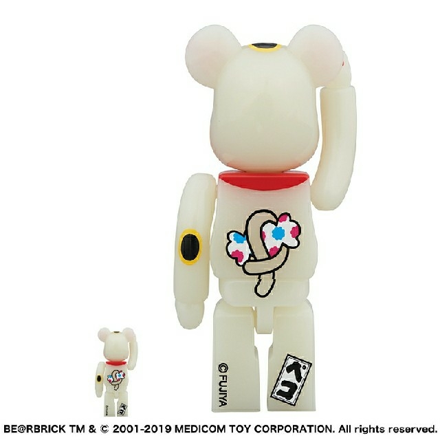 BE@RBRICK　招き猫　ペコちゃん　蓄光　 100％ ＆ 400%