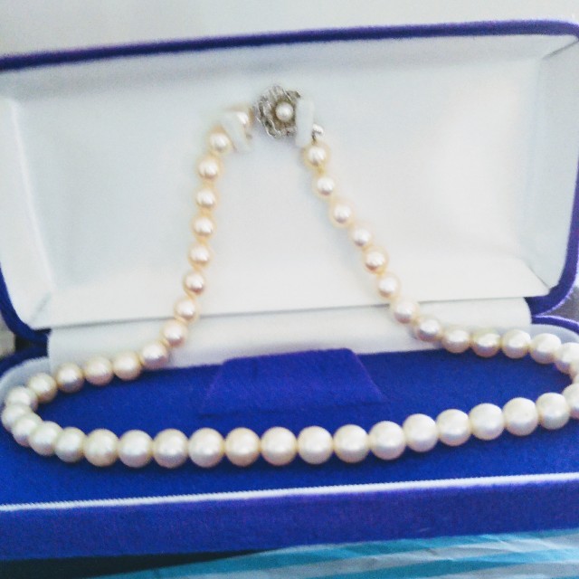アコヤ真珠の白パールネックレスの通販 by key's shop｜ラクマ