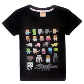 【新品】mine craft マイクラ オールスター Tシャツ 黒  130(Tシャツ/カットソー)