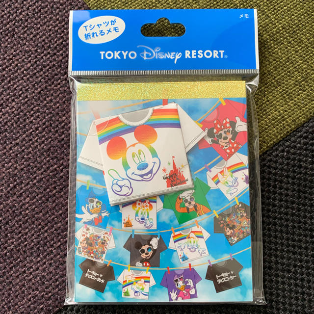 Disney(ディズニー)のTDR 「Tシャツ折り紙メモ」 インテリア/住まい/日用品の文房具(ノート/メモ帳/ふせん)の商品写真