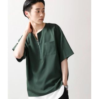 ウィゴー(WEGO)のハーフジップビッグシルエットカットソー(Tシャツ/カットソー(半袖/袖なし))