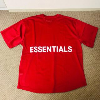 フィアオブゴッド(FEAR OF GOD)のM Fear Of God Essentials Red Mesh T 赤(Tシャツ/カットソー(七分/長袖))