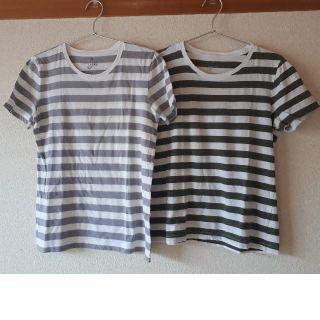 ムジルシリョウヒン(MUJI (無印良品))の無印良品　ボーダーTシャツ　M2枚セット(Tシャツ(半袖/袖なし))