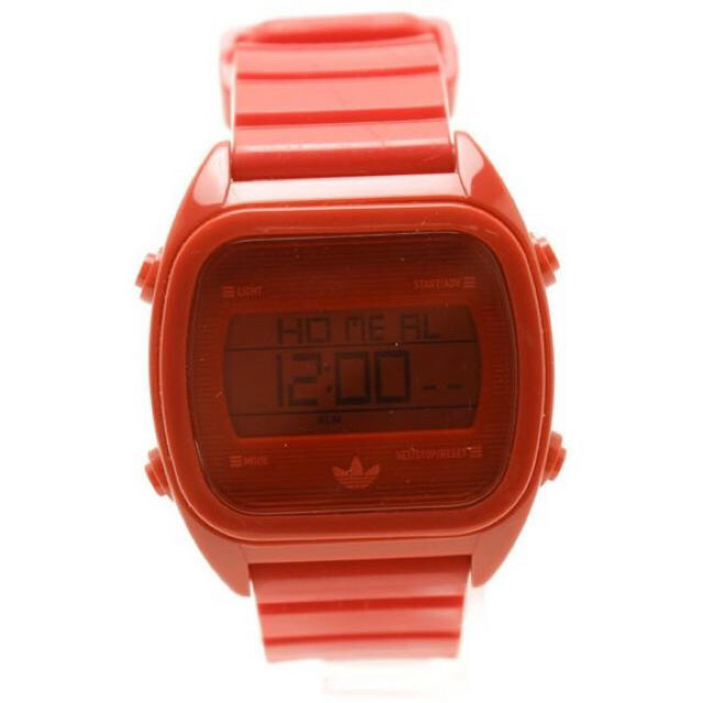 adidasアディダス☆レッドデジタル腕時計