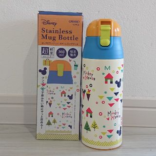 ミッキーマウス(ミッキーマウス)のミッキー 新品 超軽量 ロック付ワンプッシュマグボトル 360ml(水筒)