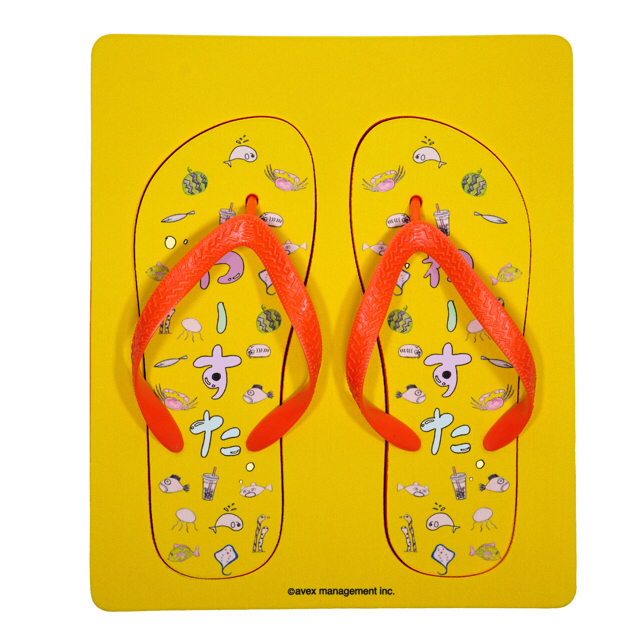【わーすた】ビーチサンダル　イエロー　メンズ　坂元葉月バージョン メンズの靴/シューズ(ビーチサンダル)の商品写真