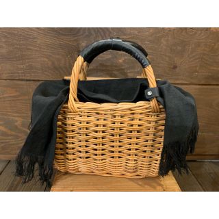 ジャーナルスタンダード(JOURNAL STANDARD)の紅藤 かごバッグ カバー付  新品  定価13500円 週末限定お値下げ(かごバッグ/ストローバッグ)