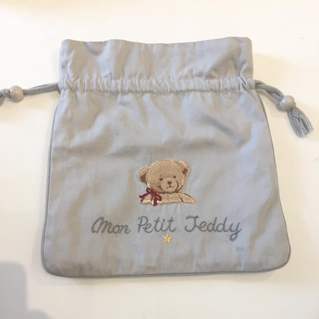 HOTMAN mon petit teddy 巾着 ポーチ オムツ入れ キッズ/ベビー/マタニティのおむつ/トイレ用品(ベビーおむつバッグ)の商品写真