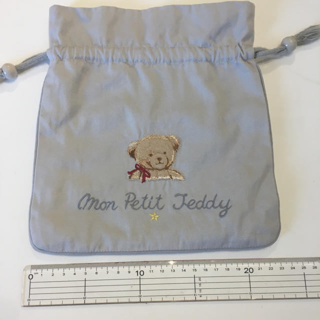 HOTMAN mon petit teddy 巾着 ポーチ オムツ入れ キッズ/ベビー/マタニティのおむつ/トイレ用品(ベビーおむつバッグ)の商品写真