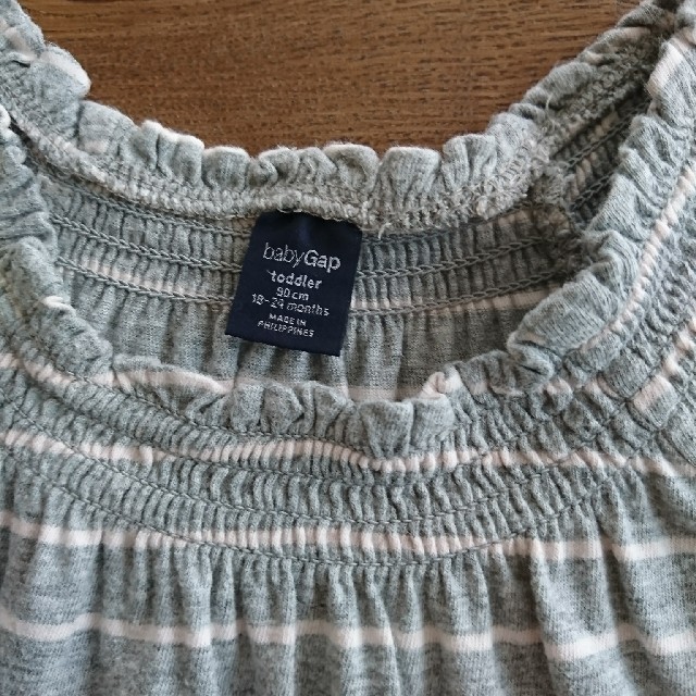 babyGAP(ベビーギャップ)のGAP★ボーダーワンピース【９０㎝】 キッズ/ベビー/マタニティのキッズ服女の子用(90cm~)(ワンピース)の商品写真