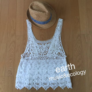 アースミュージックアンドエコロジー(earth music & ecology)のearth レースタンク◡̈♡(タンクトップ)