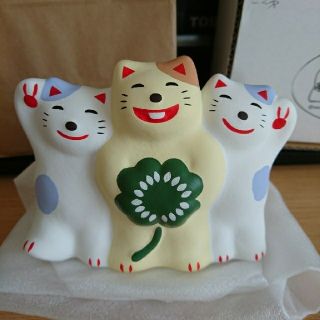 新品☆未使用☆輪葉葉 招き猫(置物)