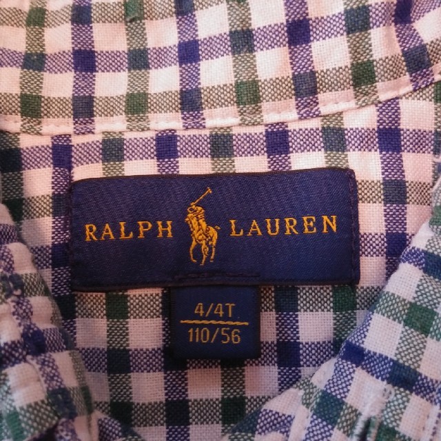 Ralph Lauren(ラルフローレン)のあぷりママさま専門　ラルフローレン　チェックシャツ　110 キッズ/ベビー/マタニティのキッズ服男の子用(90cm~)(ブラウス)の商品写真