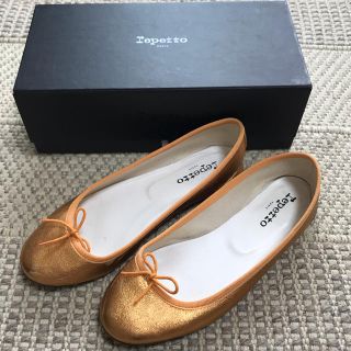 レペット(repetto)の【みらい様専用】Repetto バレエシューズ メタルオレンジ 38.5(バレエシューズ)