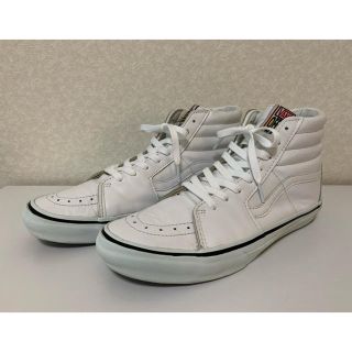 ヴァンズ(VANS)のVANS SK-8Hi 28cm 白 レザー (スニーカー)