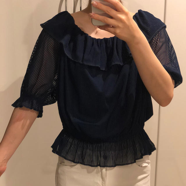 JILL by JILLSTUART(ジルバイジルスチュアート)のJILLSTUART  フリルトップス レディースのトップス(シャツ/ブラウス(半袖/袖なし))の商品写真