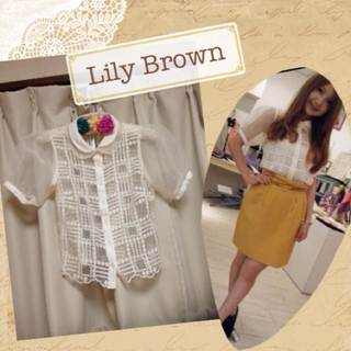 リリーブラウン(Lily Brown)のLily Brown♡オーガンジー(シャツ/ブラウス(半袖/袖なし))