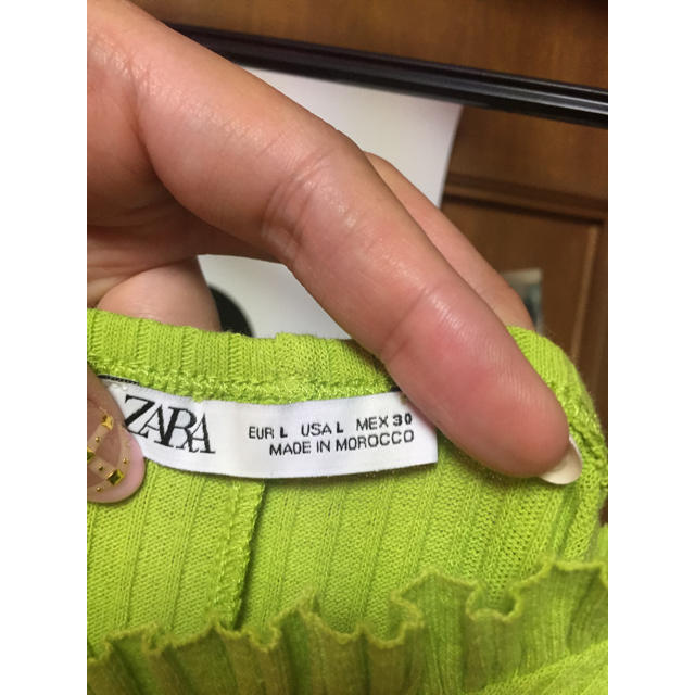 ZARA(ザラ)のZARA ザラ キャミソールワンピース ピスタチオ グリーン レディースのワンピース(ひざ丈ワンピース)の商品写真