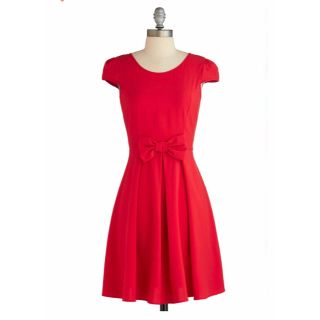 モドクロス(ModCloth)のmodcloth 赤 ドレス ワンピース(ひざ丈ワンピース)