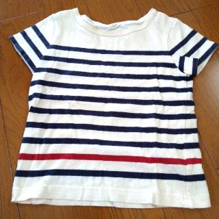 ムジルシリョウヒン(MUJI (無印良品))の美品☆無印良品　ボーダー　シンプル　Tシャツ　90(Tシャツ/カットソー)