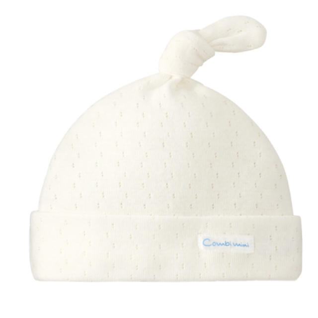 Combi mini(コンビミニ)のコンビミニ 新生児帽子 ミルクのみスタイ キッズ/ベビー/マタニティのこども用ファッション小物(帽子)の商品写真
