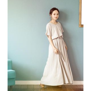 ティティベイト(titivate)の完売商品 ベルト付きVネックロングワンピース 新品(ロングワンピース/マキシワンピース)