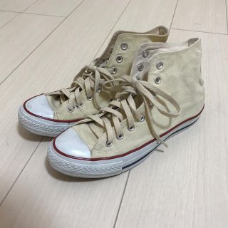 コンバース(CONVERSE)のお値下げしました!　コンバース スニーカー クリーム色 25-5センチ(スニーカー)