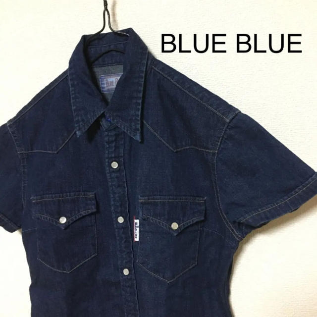 BLUE BLUE(ブルーブルー)のBLUE BLUE 半袖 デニムシャツ レディースのトップス(シャツ/ブラウス(半袖/袖なし))の商品写真