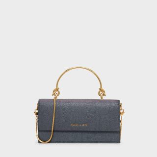 チャールズアンドキース(Charles and Keith)のメタリックハンドルロングウォレット(長財布)