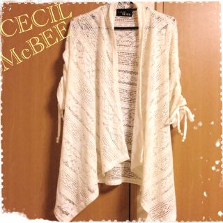 セシルマクビー(CECIL McBEE)のCECILMcBEE鍵編みカーデ(カーディガン)