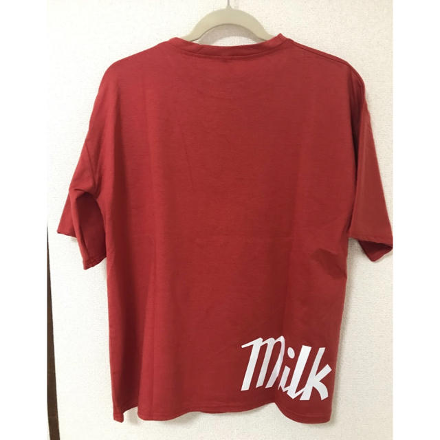 ❤️オーバーサイズトップス milkロゴ❤️sm070 レディースのトップス(Tシャツ(半袖/袖なし))の商品写真