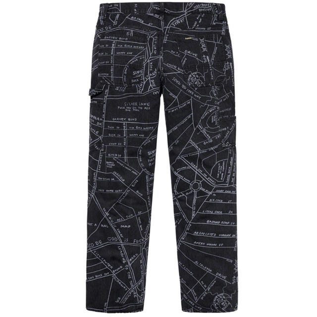 Supreme(シュプリーム)の【黒32】supreme Gonz Map Denim Painter Pant メンズのパンツ(デニム/ジーンズ)の商品写真