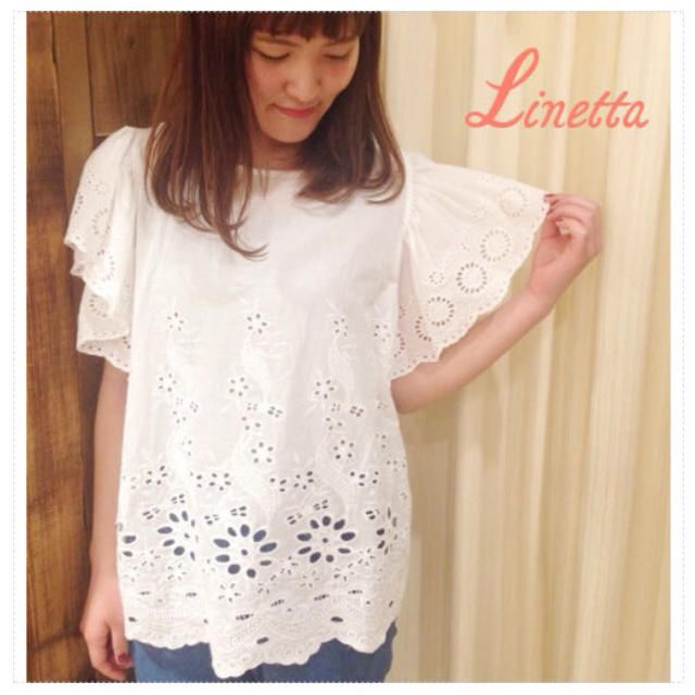 Linetta(リネッタ)のカットワークトップス レディースのトップス(シャツ/ブラウス(半袖/袖なし))の商品写真