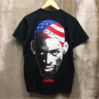 SAPEur サプール USA FLAG Tシャツ 黒 XL 国旗