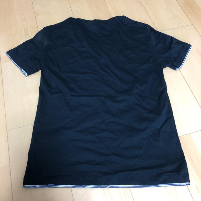 COMME CA MEN(コムサメン)のVネックTシャツ ブラック メンズのトップス(Tシャツ/カットソー(半袖/袖なし))の商品写真