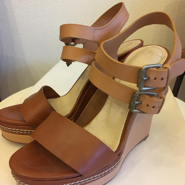 のバッグや】 Chloe - 新品/37.5 Chloe クロエ プラットホーム