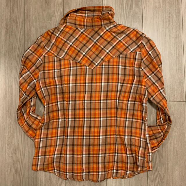 オレンジ チェックシャツの通販 By ラクマ