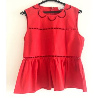 レッドヴァレンティノ(RED VALENTINO)の【RED VALENTINO/レッド ヴァレンティノ】赤★ノースリーブトップス(カットソー(半袖/袖なし))