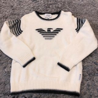 アルマーニ ジュニア(ARMANI JUNIOR)の美品 ARMANI junior セーター ホワイト 七五三 アルマーニジュニア(ニット)