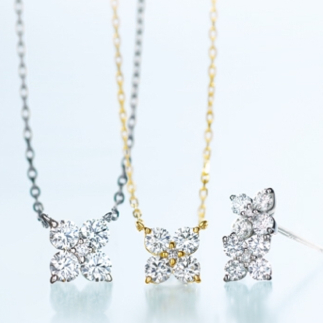 【返品交換不可】 Vendome K18 ネックレス ダイヤモンド 0.41ct カローラ ヴァンドーム 美品 - Aoyama ネックレス