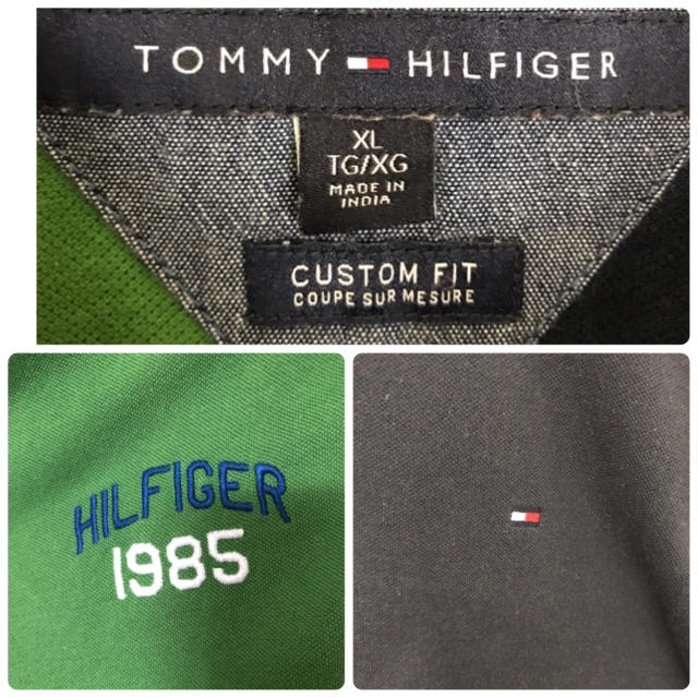 TOMMY HILFIGER(トミーヒルフィガー)のTOMMY HILFIGER ポロシャツ 半袖 刺繍ロゴ バイカラー ゆるだぼ メンズのトップス(ポロシャツ)の商品写真