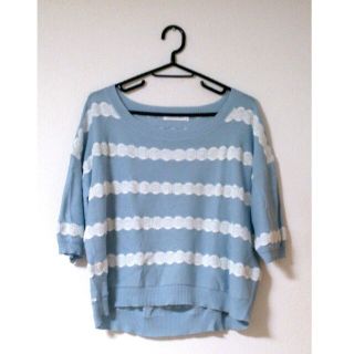 ローリーズファーム(LOWRYS FARM)のLowrys ﾚｰｽﾎﾞｰﾀﾞｰTOPS(カットソー(半袖/袖なし))