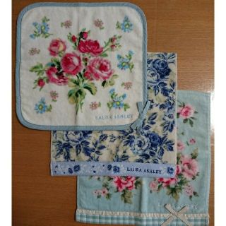 ローラアシュレイ(LAURA ASHLEY)のおはな様ご専用☆新品☆LAURA ASHLEY☆タオルハンカチ×３枚セット(ハンカチ)