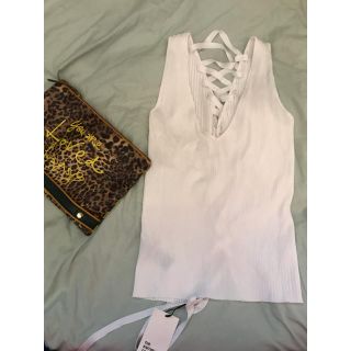 ザラ(ZARA)のZARA バックレースアップタンク(タンクトップ)