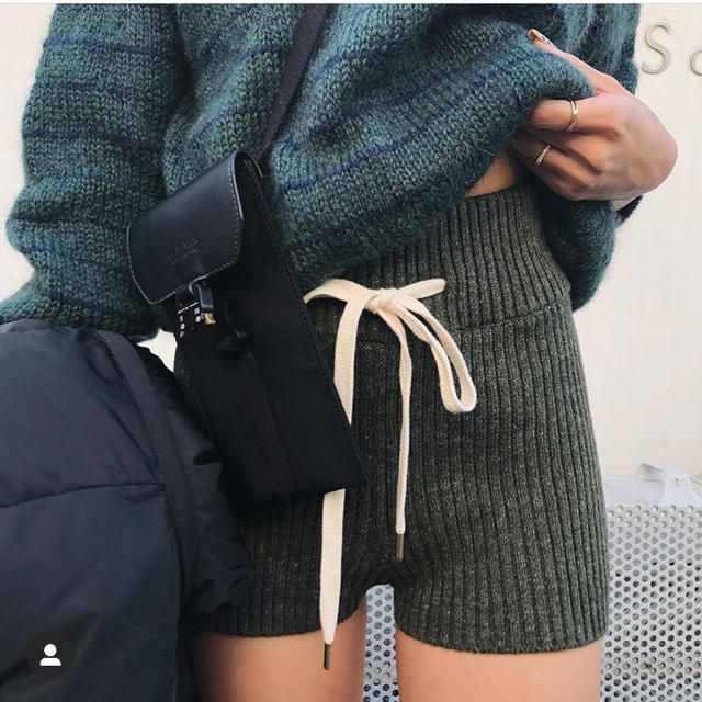 超歓迎 SeaRoomlynn - juemi  Heather Knit Shorts ショートパンツ