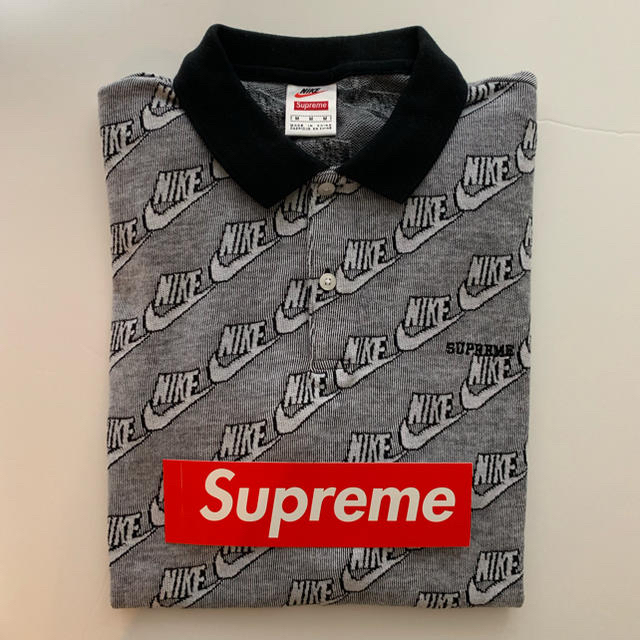 supreme  nike ナイキ ポロシャツ 黒 ブラック S