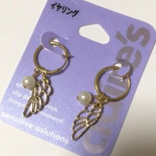 新品★4wayイヤリング♡羽、パール(イヤリング)