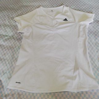 アディダス(adidas)の美品　アディダス　Ｔシャツ　白　Lサイズ(Tシャツ(半袖/袖なし))