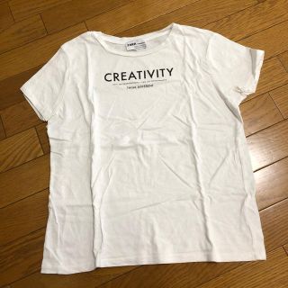 ザラ(ZARA)のzara  Ｔシャツ ホワイト 白(Tシャツ(半袖/袖なし))