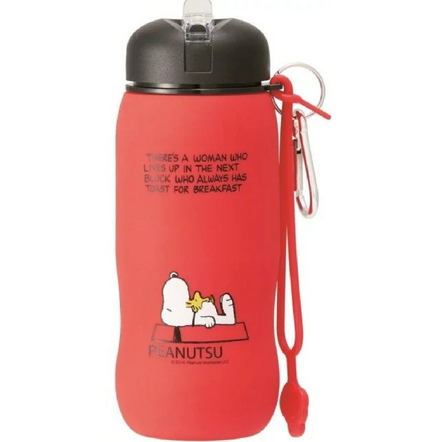 SNOOPY(スヌーピー)のスヌーピー 新品 たためる シリコーンボトル ボトル 500ml キッズ/ベビー/マタニティの授乳/お食事用品(水筒)の商品写真